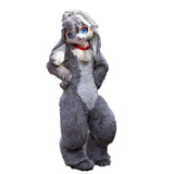 Japan Grey Bunny Rabbit Digitigrade Fursuit Costumes Furries Anime Teen & Adult Costume - FURSUIT by FurryMascot - BUNNY FURSUIT, Digitigrade Fursuit
