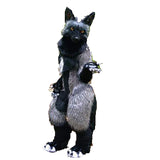 Apollo WF01 Black Wolf Digitigrade Dog Fox Fursuit Costumes Suit Furries Anime Teen & Adult Costume - FURSUIT by FurryMascot - Digitigrade Fursuit, WOLF FURSUIT
