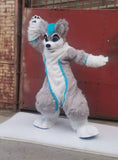 Grey Blue Wolf Digitigrade Dog Fox Fursuit Costumes Suit Furries Anime Teen & Adult Costume - FURSUIT by FurryMascot - Digitigrade Fursuit, WOLF FURSUIT