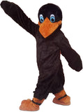 Schwarzer Krähenvogel für Erwachsene, Kindergeburtstagsfeier, Charakter-Maskottchen-Kostüm