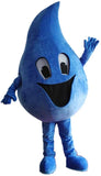 Blue Drop Water Droplet Mascot Costume