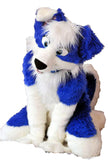 Blue Fursuit Fullsuit Teen Costumes Child Full Furry Husky Wolf Dog Fox Cat Suit Furries Anime Digitigrade Costume Bent Legs Angel Dragon