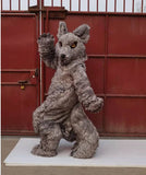 Grey Wolf Huksy Dog Fursuit Fullsuit Teen Costumes Child Full Furry Suit Furries Anime Digitigrade Costume Bent Legs Angel Drago -  by FurryMascot - 