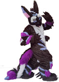Black Dragon Huksy Dog Fursuit Fullsuit Teen Costumes Child Full Furry Suit Furries Anime Digitigrade Costume Bent Legs Angel Dragon -  by FurryMascot - 