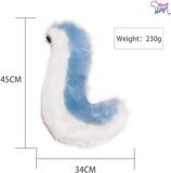 Fursuit Tail Fur Partial Furry Tail for Cosplay Party Costume for Kids Adults (Light Blue) -  by FurryMascot - 