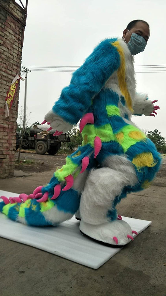 Red Dragon Cat Wolf Dog Digitigrade Prop Fursuit Kigurumi Furry Costume Furries