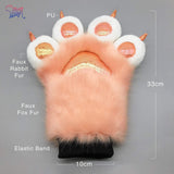 Furryvalley Fursuit Paws Furry Partial Cosplay Fluffy Claw Gloves Costume Lion Bear Props for Kids Adults (candy orange) -  by FurryMascot - 