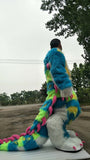 100% ORIGINAL PHOTO Blue Dragon 3D Eyes Cat Huksy Dog Fursuit Teen Costumes Child Full Furry Suit Fursona Kigurumi Digitigrade Anime With Head -  by FurryMascot - 