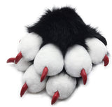 Furryvalley Fursuit Paws Furry Partial Fluffy Gloves Costume Lion Bear Props for Kids Adults