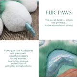 Furryvalley Fursuit Paws Furry Partial Cosplay Fluffy Claw Gloves Costume Lion Bear Props for Kids Adults (Mint Green) -  by FurryMascot - 