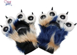 Furryvalley Fursuit Paws Furry Partial Cosplay Fluffy Claw Gloves Costume Lion Bear Props for Kids Adults (Mix Color) -  by FurryMascot - 