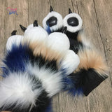 Furryvalley Fursuit Paws Furry Partial Cosplay Fluffy Claw Gloves Costume Lion Bear Props for Kids Adults (Mix Color) -  by FurryMascot - 