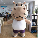 Cartoon Inflatable Mascot Costume Hippo Fursuit Anime Props Doll Propaganda Mascot Costume Halloween Christmas