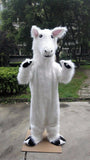 Adults UNISEX White Horse Mascot Costume Suits Party Game Outfits Clothing Advertising Carnival Halloween Easter Festival -  by FurryMascot - 