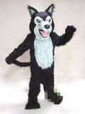 Black Wolfs Husky Dog Mascot Costumes Party Cosplay Suit