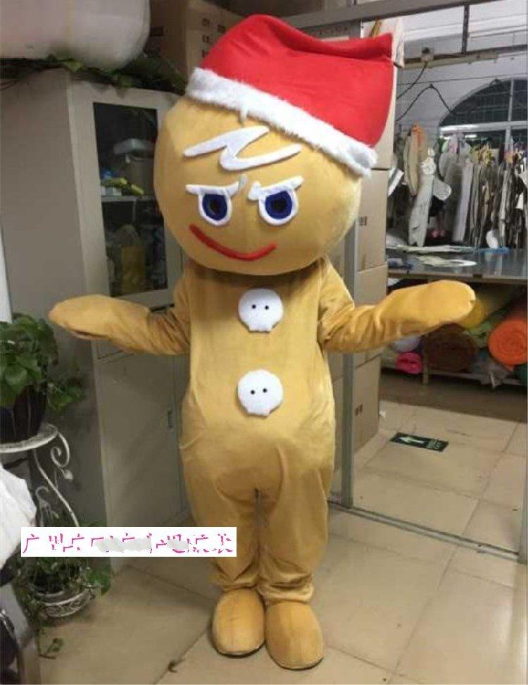 Gingerbread Man Mascot Costumes Cartoon Apparel Birthday Party Fancy Dress Christmas Cosplay for Halloween party event -  by FurryMascot - 