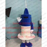 3-D Eyes Blue Syringe Injector Mascot Costume Adult Cartoon Character Outfit Suit Festivals And Holidays Wedding FOR Child Adult -  by FurryMascot - 