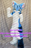 Customized Available REAL PHOTO WHITE CAT h6 full sets  husky dog  Suit  fursuit  Costume fox Party Fancy Dress Carnival Gift