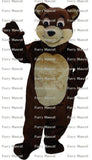 Chocolate Bear   Christmas Cosplay Unisex Cute Newly Mascot ostume Suit Cosplay Party Game Dress Outfit  Adult  Gift A+