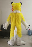 Long Fur Yellow Husky Wolf Dog Mascot Costume Fursuit Halloween Cosplay Party Game Fancy Dress Adult Size Cartoon Character Gift -  by FurryMascot - 