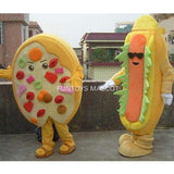 CE Hot Dog And Pizza Food Mascot Costume For Adult -  by FurryMascot - 