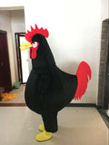 Black Rooster Mascot Parade Costume Festive Party Fancy Dress Adult Outfit Suits