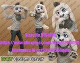 Customized Available REAL PHOTO WHITE CAT full sets  husky dog  Suit  fursuit BJ0014 Costume fox Party Fancy Dress Carnival Gift