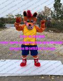 3-D Eyes Crash Bandicoot Wolf  AD mascot Suit Costume Animal Party Carnival Birthday Gift Adult Cartoon Character Outfit Suit En -  by FurryMascot - 