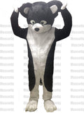 Brandneues schwarzes Husky-Hund-Fuchs-Maskottchen-Kostüm, Kostüm, Cosplay, Geburtstagsfeier, Cosplay-Fabrikladen