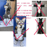 Customized available real photo full sets  grey wolf husky dog  Suit  fursuit  Costume fox Party Dress g6h7 Carnival Gift