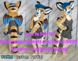 Maßgeschneidert verfügbar ECHTES FOTO KATZE komplettes Set Husky Hund Anzug Fursuit BJ0029 Kostüm Fuchs Party Kostüm Karneval Geschenk