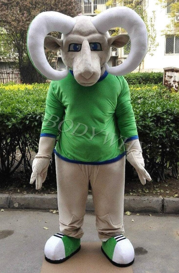 !!! Sheep Bighorn Cosplay Mascot Costume Suit Cosplay Party Game Dress Outfit Halloween Adult New -  by FurryMascot - 