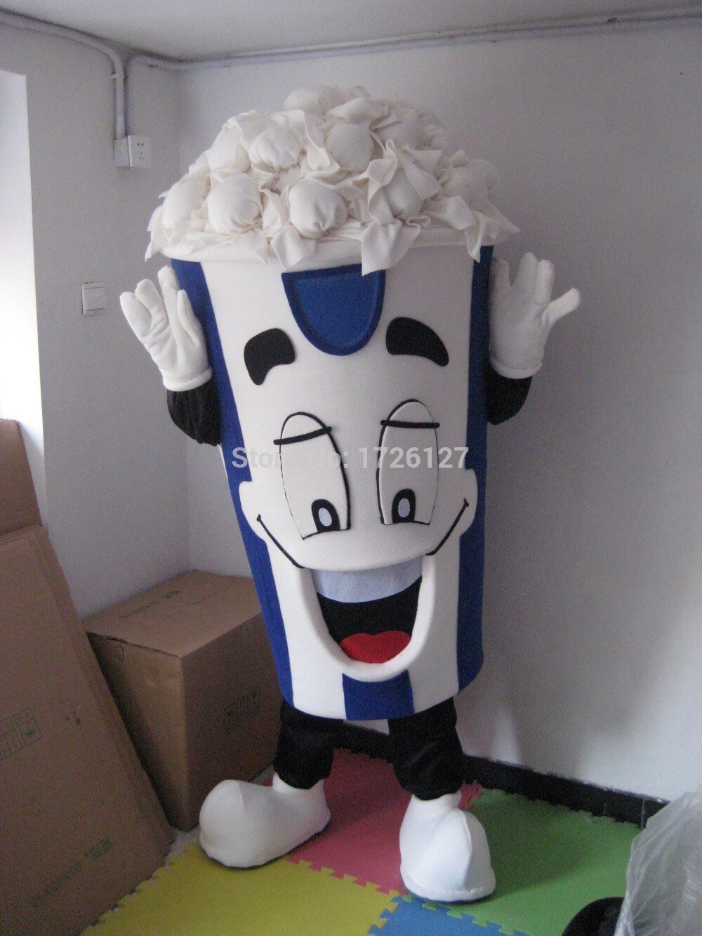 Mascot Super Poppy Popcorn Mascot Costume Custom Fancy Costume Anime Cosplay Kits Mascotte Fancy Dress Carnival Costume -  by FurryMascot - 