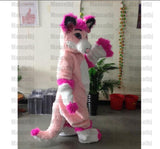 Brand New Pink Husky Dog Fox Fursuit Mascot Costume Fancy Dress Cosplay Birthday Party Cosplay Factory Store -  by FurryMascot - 