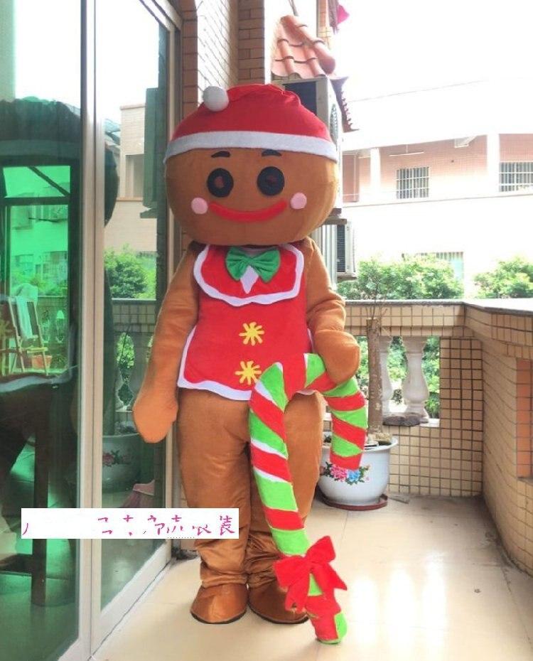 Gingerbread Man Mascot Costumes Cartoon Apparel Birthday Party Fancy Dress Christmas Cosplay for Halloween party event -  by FurryMascot - 