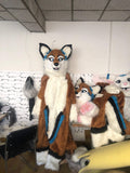 Maßgeschneiderte verfügbare echte Foto-Komplettsets #66 Anzug Husky-Hund Fursuit Kostüm Fuchs Tier Party Kostüm Karneval Geschenk