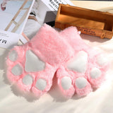 2 Pieces Women Girls Cute Cat Kitten Paw Claw Warm Gloves Fursuit Soft Anime Cosplay Plush for Party Accessories -  by FurryMascot - 