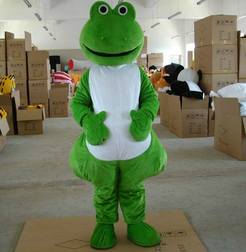 !!! Green Frog Mascot Costume Cosplay Party Game Fancy Dress Outfit Advertising Halloween Adult Size -  by FurryMascot - 