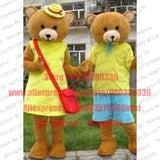 BOTH TEDDY BEAR Mascot Costume Halloween Suit Cosplay Christmas Brand New Complete  Birthday For all
