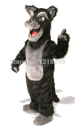 Lucky Mascot Plush Wolf Mascot Costume Fancy Dress Custom Fancy Costume Cosplay Carnival Costume Kits -  by FurryMascot - 