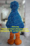 Brisk Long Fur Blue Big Bird Mascot Costume Cartoon Character Mascotte Fancy Dress Yellow Forehand Orange Mouth Legs Feet ZZ309 -  by FurryMascot - 