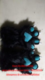 2 Pieces Cute Cat Kitten Paw Claw Black blue Gloves Fursuit Anime Costume Accessories - Fursuit Paws by FurryMascot - FURSUIT ACCESSORIES
