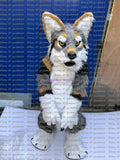 Customized available real photo full sets  grey wolf husky dog  Suit  fursuit  Costume fox Party Dress g6h7 Carnival Gift -  by FurryMascot - 