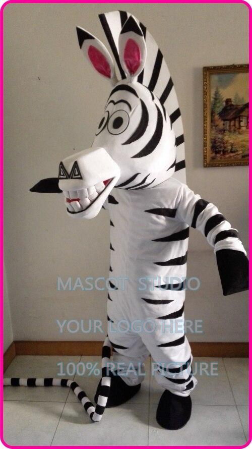 Mascot Zebra Mascot Marty Costume Custom Fancy Costume Anime Cosplay Kit Mascotte Theme Fancy Dress Carnival Costume -  by FurryMascot - 