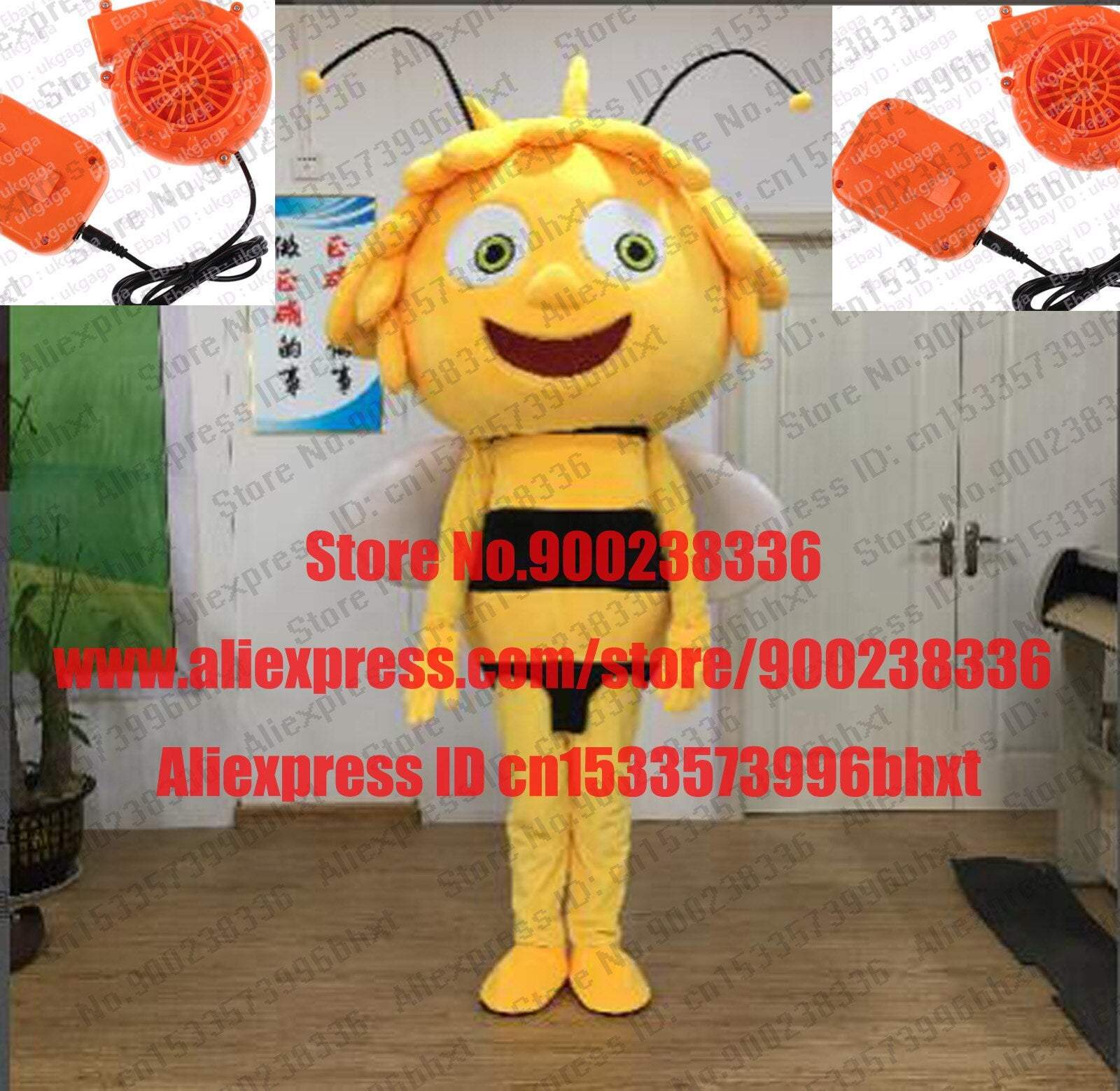 FREE FANS Chrismas Yellow Bee Minuscule Kingdom Boy Mascot Costume Adu ...