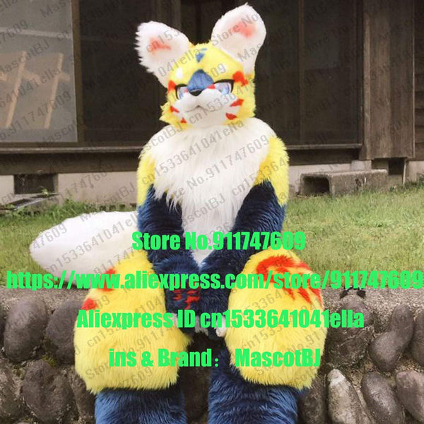 3-D-Augen gelbe Katze Wolf HUSKY Hund Fursuit Fullsuit Teen Kostüme Ki ...