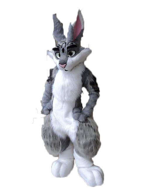 Grey Bunny Rabbit Digitigrade Fursuit Costumes Furries Anime Teen & Ad ...