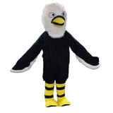 Adult Size Fancy Black Eagle Mascot Costume