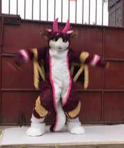 L.A in Stock Wine Red Dragon Fox Cat Prop Fursuit Furry Fursona Costumes