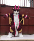 L.A in Stock Wine Red Dragon Fox Cat Prop Fursuit Furry Fursona Costumes
